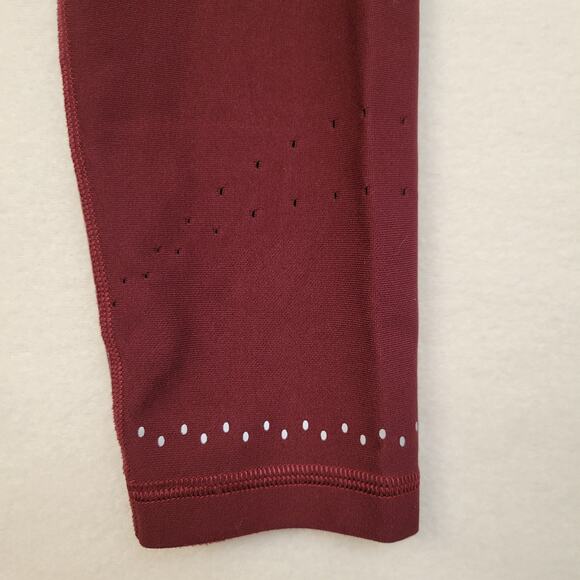 Lululemon 4 Zoned In Tight 27" Cassis Maroon Burgundy Red Reflective Compression - Picture 5 of 12